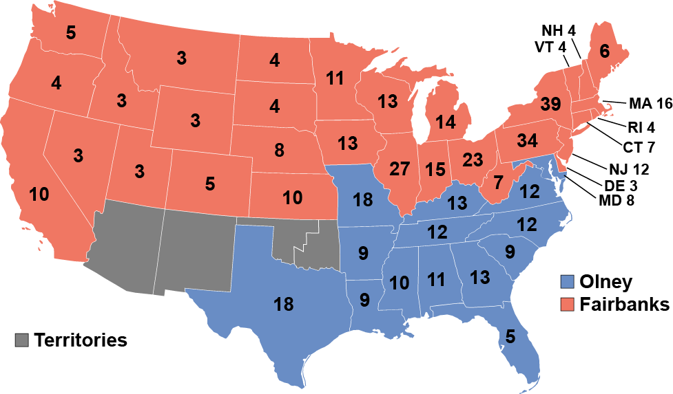 An image of the electoral college results
